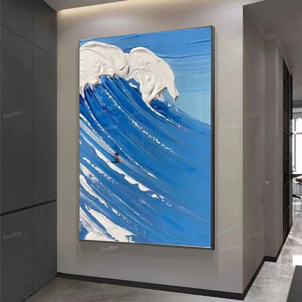 Modern Pure Hand-Painted Canvas Painting Golden And Off-white Texture Wall Pictures For Home Decoration Living Room Sky Artwork