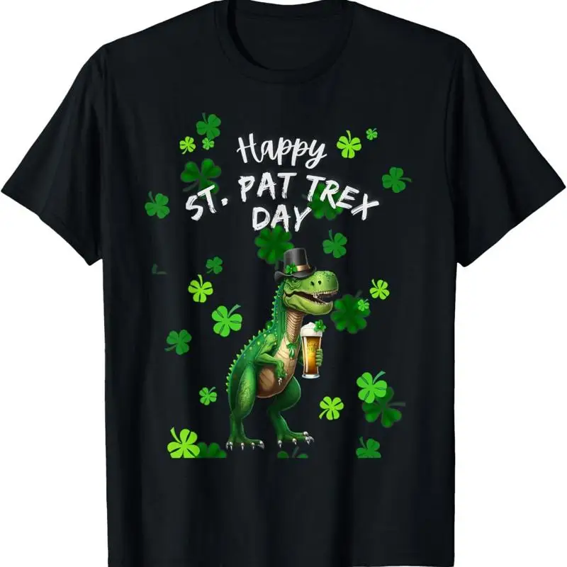 

Happy St Pat Rex Day T Beer Glass Pattys Лепрекон Рубашка