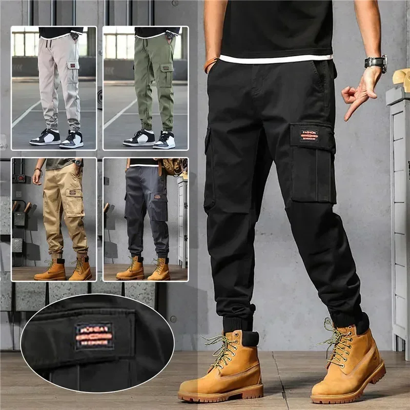 Pantalones Cargo para hombre, pantalones Cargo militares tácticos Harem para hombre, ropa técnica de alta calidad para trabajo de Hip Hop al aire libre, pantalones apilados