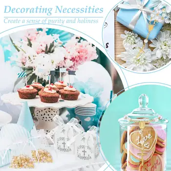 個人化嬰兒聖餐洗禮餐巾 十字架宗教雞尾酒會飲料午餐賓客嬰兒派對餐巾 8 最佳銷售 初領聖體 - №7