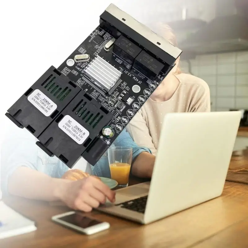 R53C Opt Converter Reverse Power over Ethernet Supporting 20KM Distance 4 Ethernet