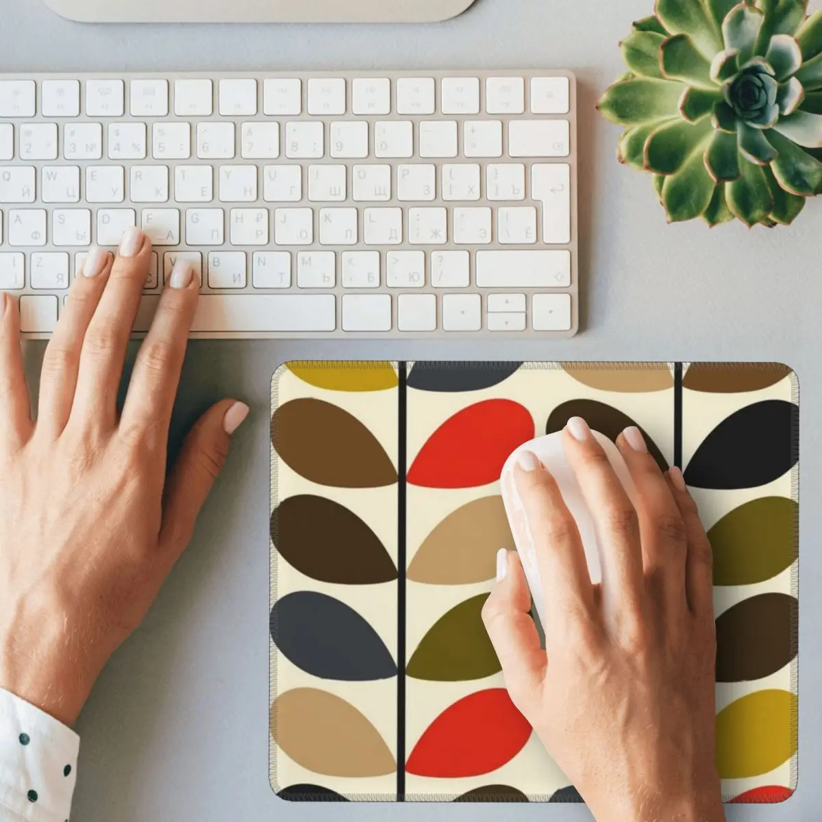 Orla Kiely Flowers Colorful Mouse Pad Computer Keyboard Mouse Mat Gamer Laptop Desk Mat Office Table Mats