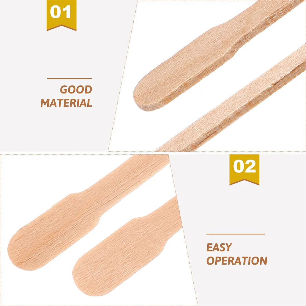 300Pcs Wooden Waxing Sticks for Eyebrow Shaping Nose Hair Removal Lip Grooming Comfortable Use All Skin Types Small Wax Sticks