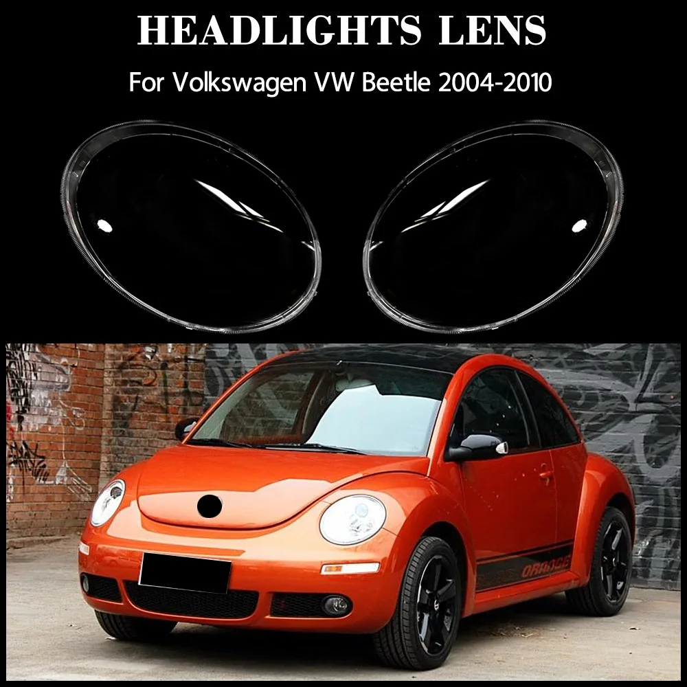 

For Volkswagen VW Beetle 2004-2010 Transparent Lampshade Front Headlight Shell Headlamp Cover Lens Plexiglass Replacement Parts