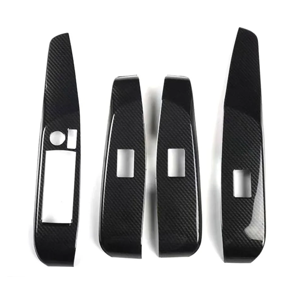 

4pcs Car Interior Door Armrest Window Lift Switch Panel Decoration Cover Trim For Toyota Camry RHD 2018 2019 Right Hand Drive