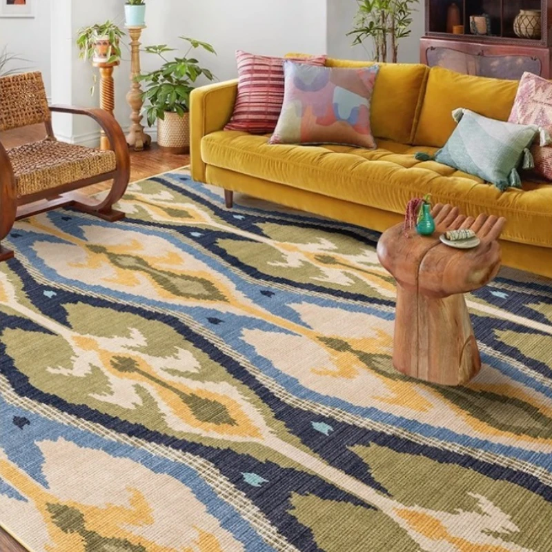 البوهيمي النمط الأمريكي تزيين سجادة غرفة معيشة الرجعية الغريبة العرقية طاولة القهوة حصيرة أريكة غرفة نوم السرير البساط Alfombraюц방 camiТ #4