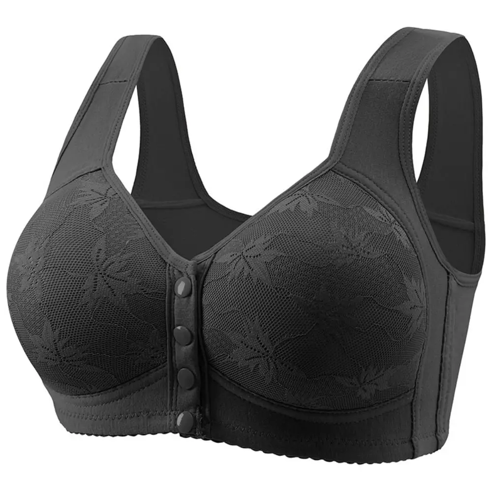 

Comfortable Floral Printed Underwear Breathable Convenient Bras for Older Women Plus Size Wireless Tank Top Bra Elderly