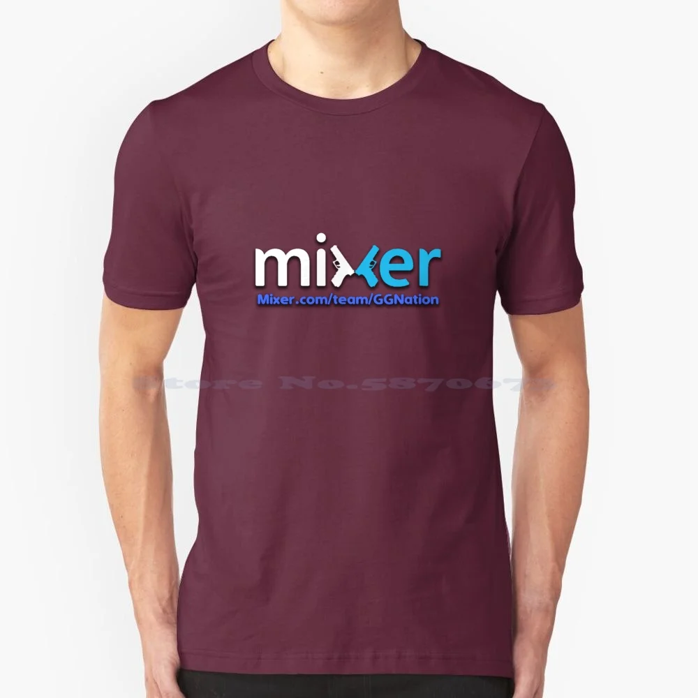 Mixer Ggnation Team T Shirt 100% Cotton Tee Mixer Gungirl Streaming Streamer