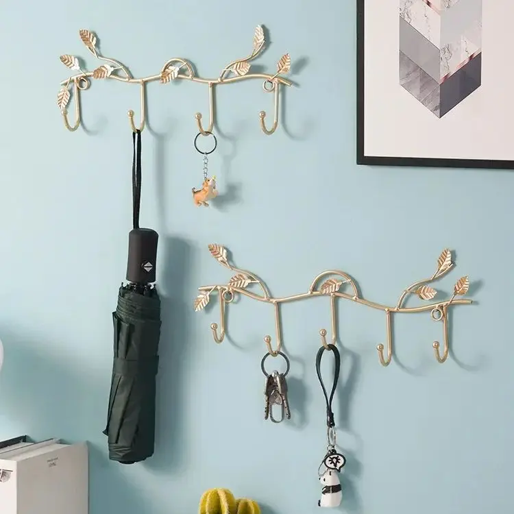 

Creative key rack clothes hook wall decoration wall hanging light luxury iron clothes hook entrance entrance hanger