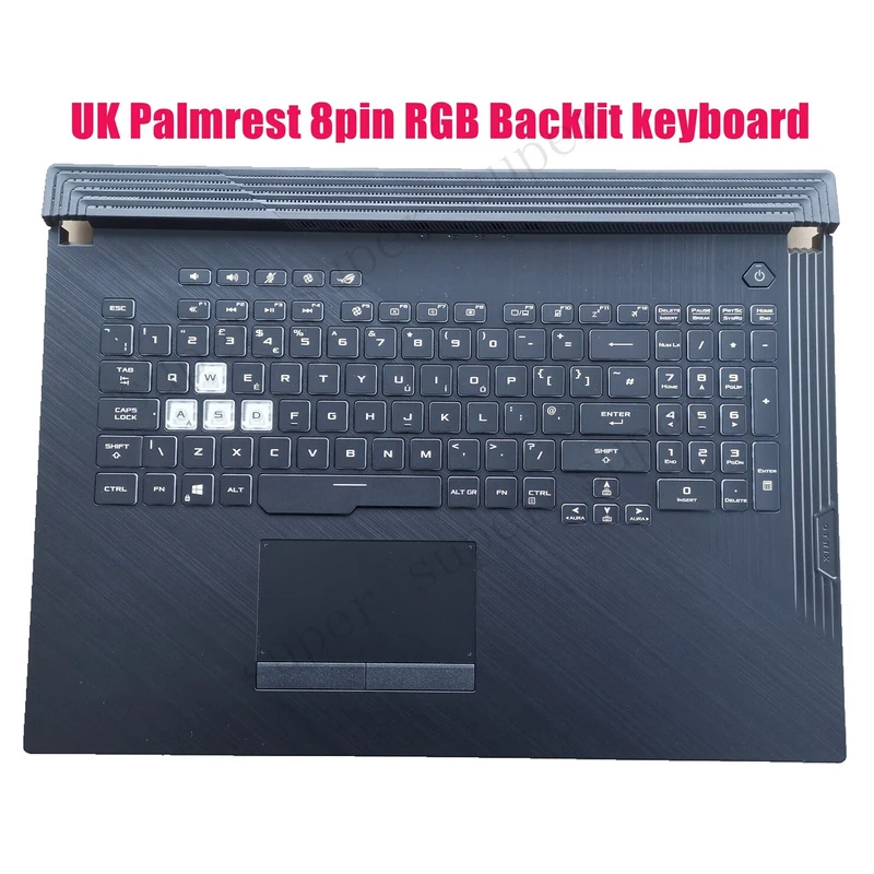 SSS+ UK Palmrest 8pin RGB Backlit keyboard for Asus ROG Strix G731GU GL731GU