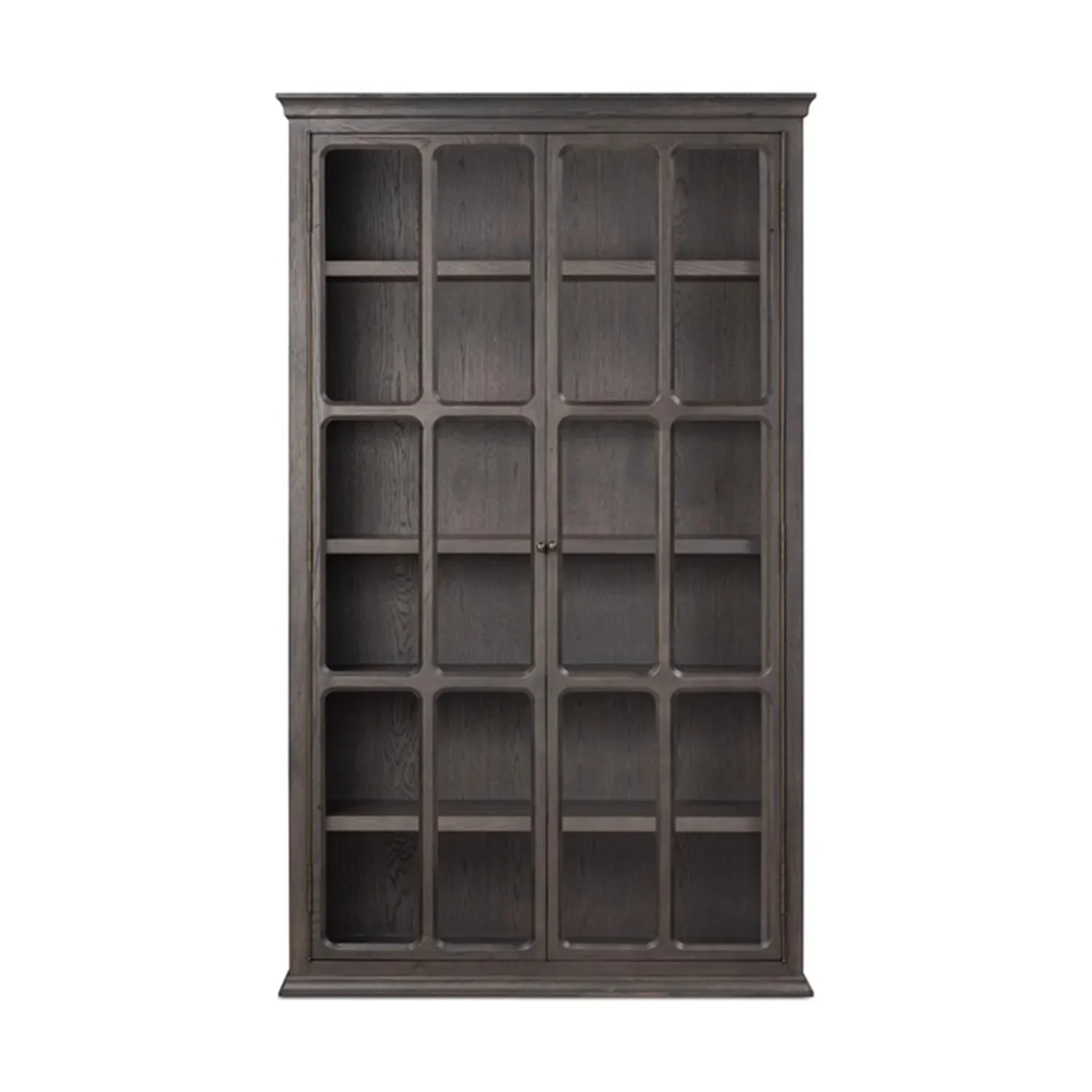 

FG17American Style Solid Wood French Retro Wine Cabinet Living Room Glass Door Display Wall-Mounted Double Door Storage Cabinet