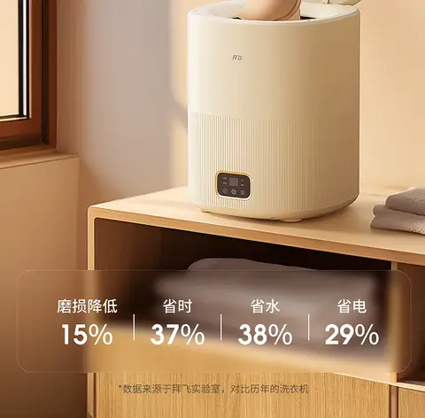 220V 미니 전자동 세탁기, 96 ° C 워시 스핀 드라이 올인원 양말 세탁기, 속옷 클리너
