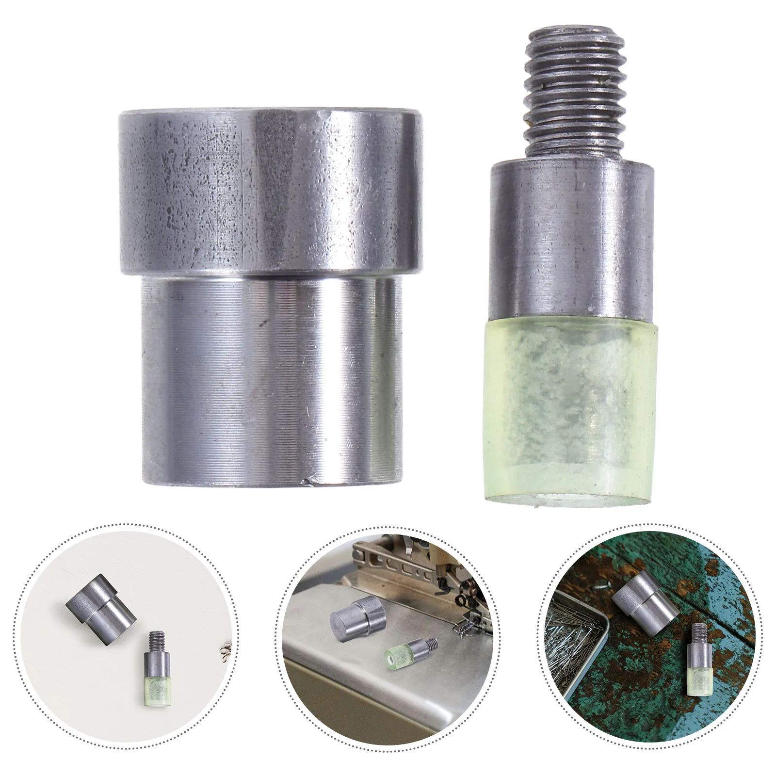 

2Pcs Manual Hand Press Rivets Die Double Capped Rivets Setting Die for Clothes Bags Shoes Universal Rivet Press Tool