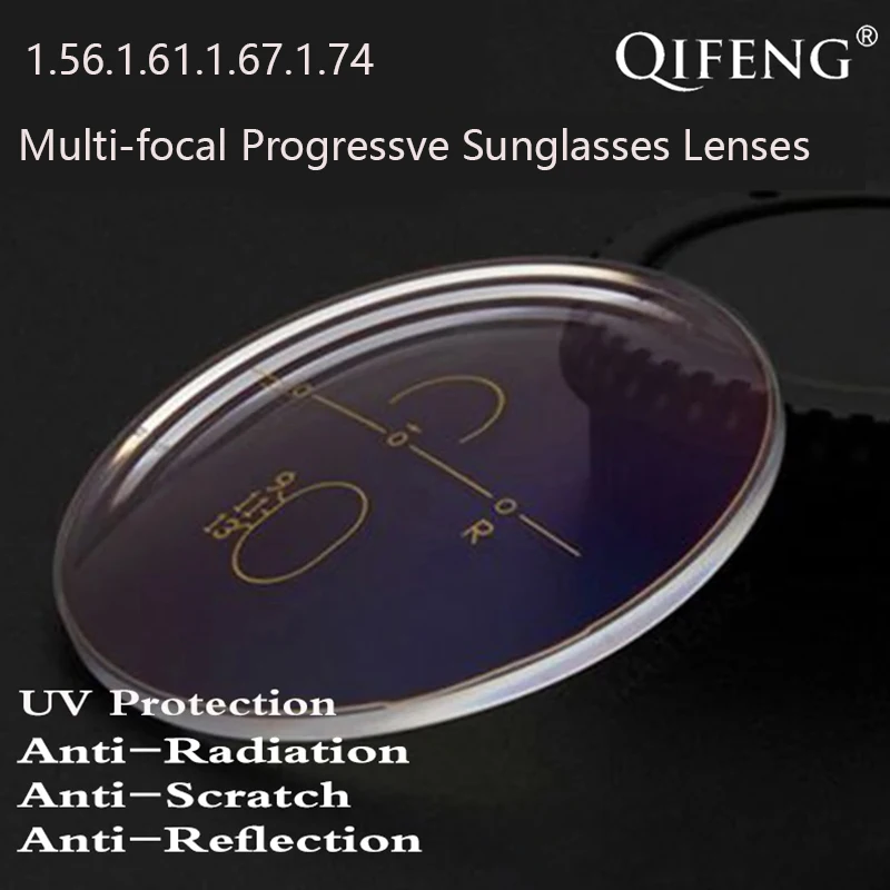 1.56.1.61.1.67 Index Aspheric Polarized Multi-focal Progressive Prescription Sunglasses Lens Free Form Myopia Presbyopia 2 PCS