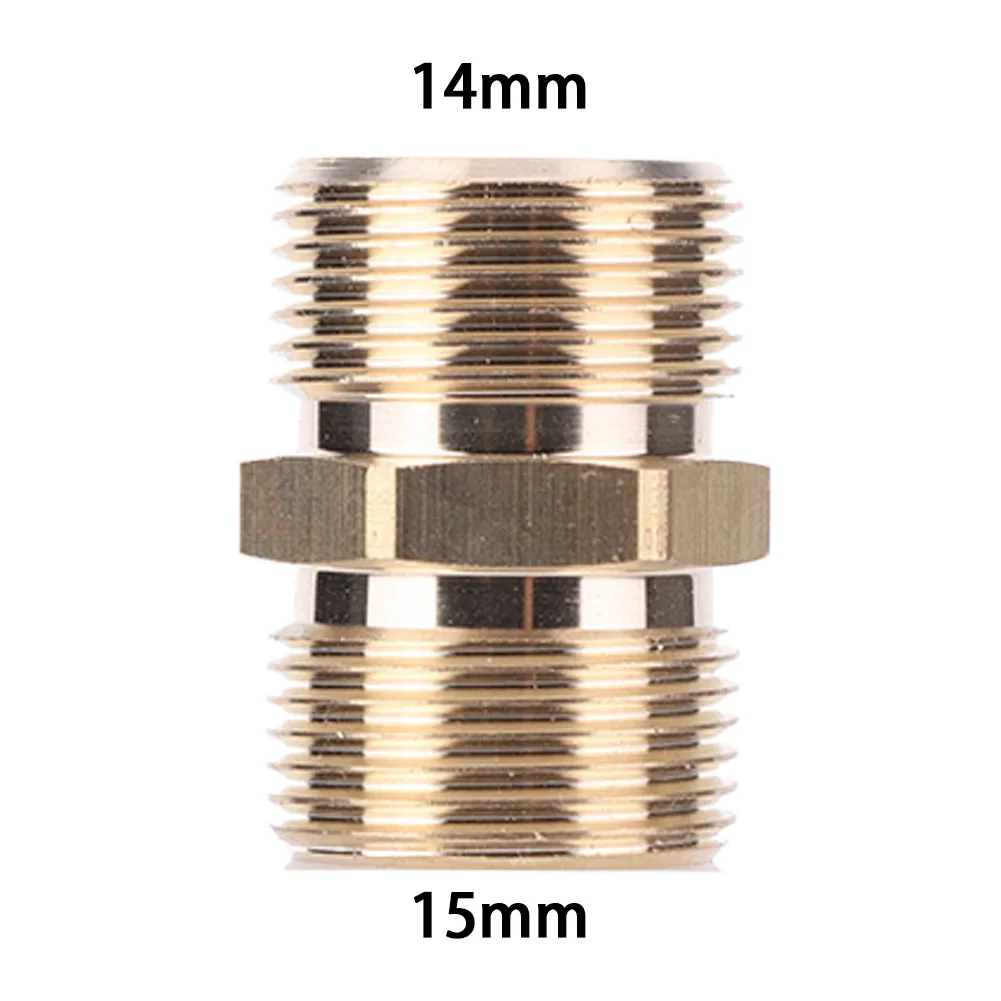 Tubing Joints Copper High Pressure Washer Gun Hose Mutual Connector M22 14/15mm Thread Hose Fitting for High Pressure Washer Gun