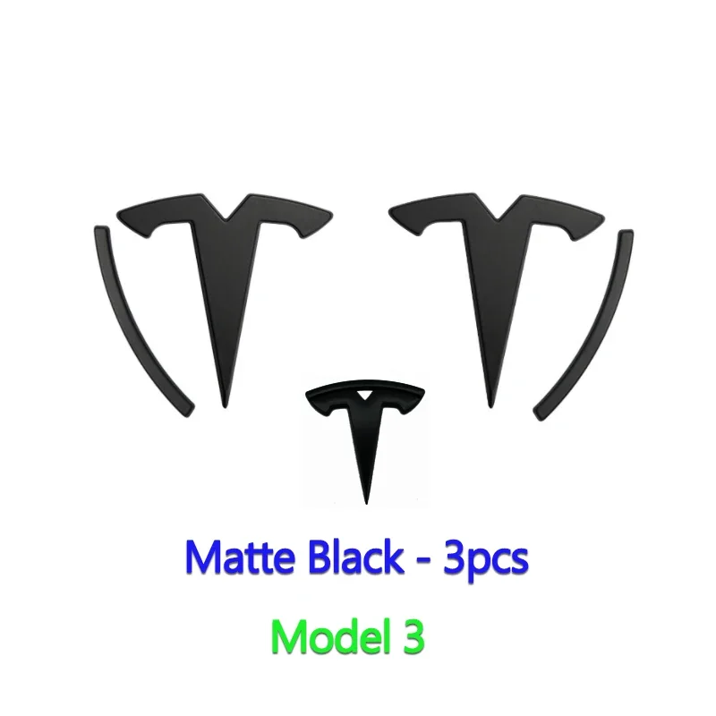 ABS Voor Tesla Model 3 Model Y Auto Overlay Sticker Motorkap Cover Embleem Stuurwiel Kofferbak Badge Gemodificeerde Decoratie