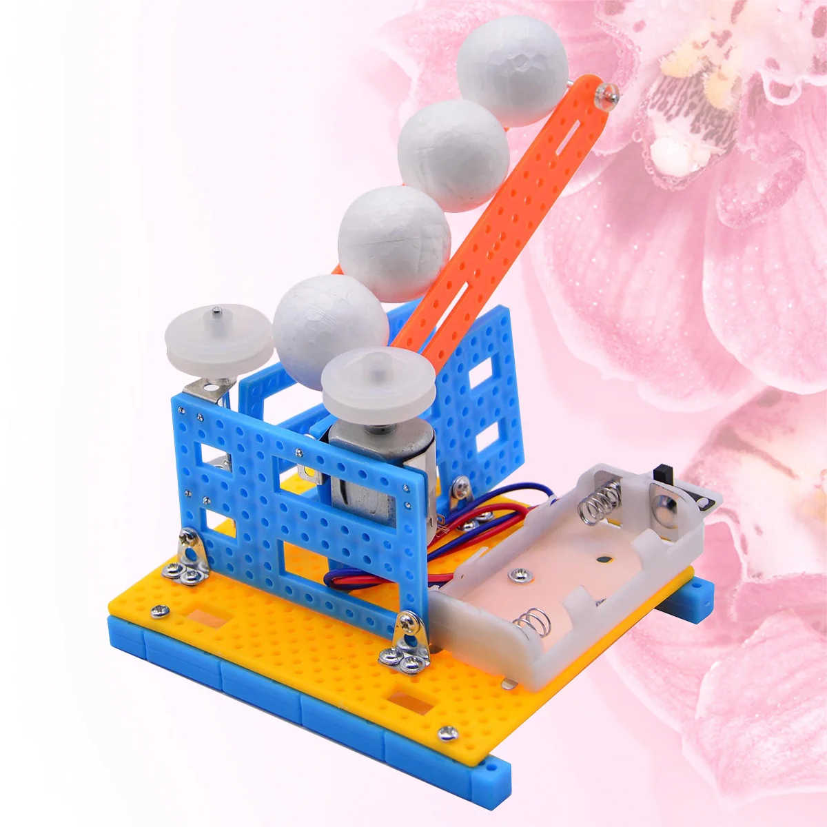 1 Stücke Kinder DIY Automatische Pitching Maschine Wissenschaft Kit Pädagogisches Werkzeug-Frei für Kinder Verschiedene Farben