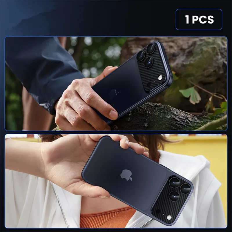 ألياف الكربون معدن زجاج عدسة الكاميرا حامي آيفون الهواء 17 ماكس زائد 17 برو 17 الهواء IPhone17 i17 آيفون غطاء للعدسات الملحقات #6