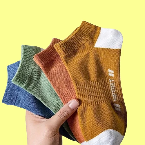 5/10 Pairs Sweat-Absorbent Breathable Thin Sports Socks Ankle Female Boys Cotton Short Socks New Men\'s High Quality Boat Socks