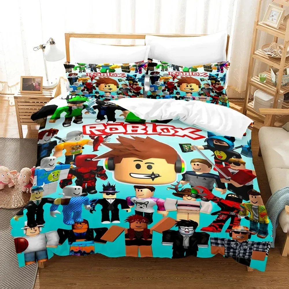 Hot Sale B-Roblox Game Bedding Set,Girls Adult Single Twin Queen Size,Duvet Cover Pillowcase Bedding