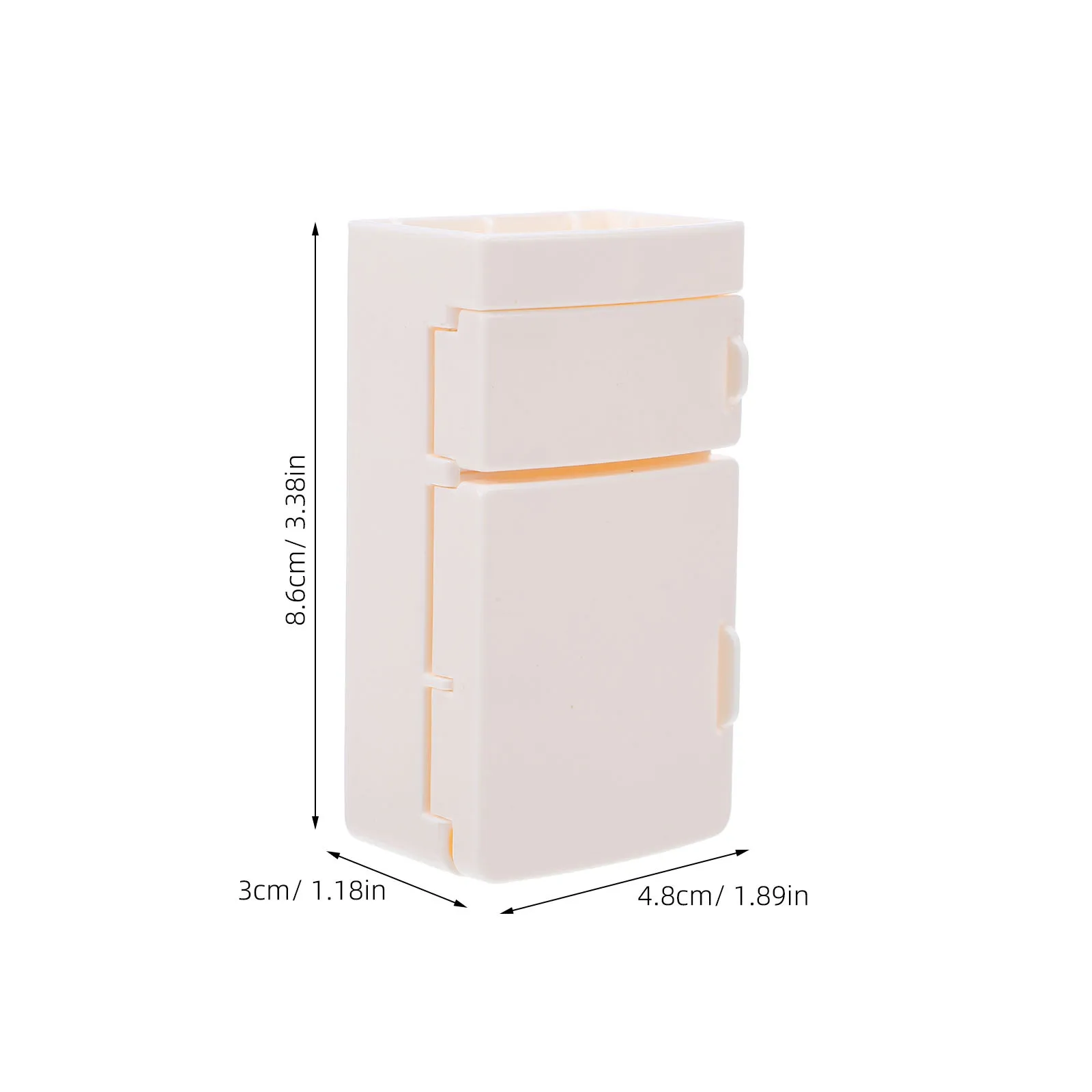 Giocattolo da frigorifero in miniatura da 2 pezzi: frigorifero in plastica di simulazione realistica per l'accessorio di finzione della cucina della casa delle bambole