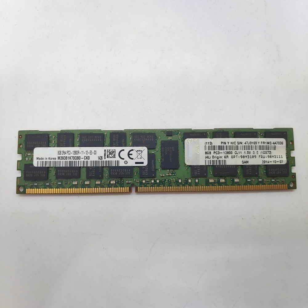 

1PCS For IBM RAM X3650 M4 90Y3111 90Y3109 47J0169 8GB DDR3 1600 REG Server Memory