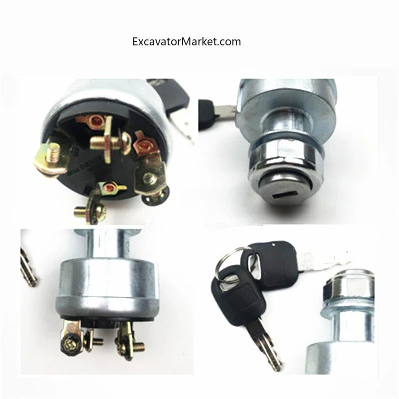 For Caterpillar CAT E320D/C/329/326/330D/336D/349D2 ignition switch electric door lock 4/6 wire connection glue Excavator Parts