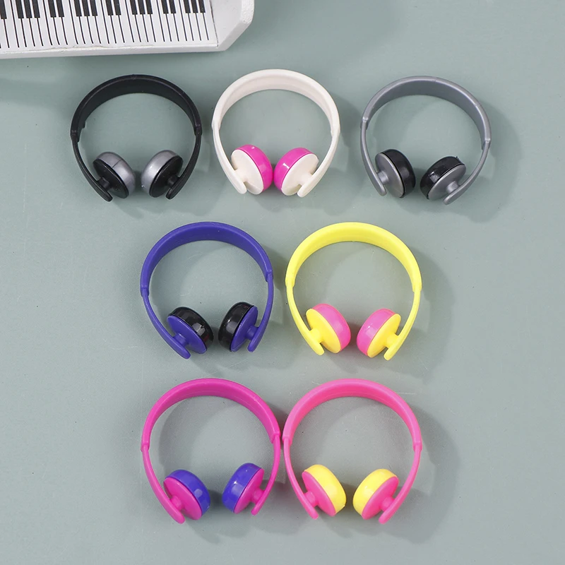 5pcs Mini Headphones Toys Gifts DIY Sunglasses Straw Hat Scarf Jewelry Accessories Decoration