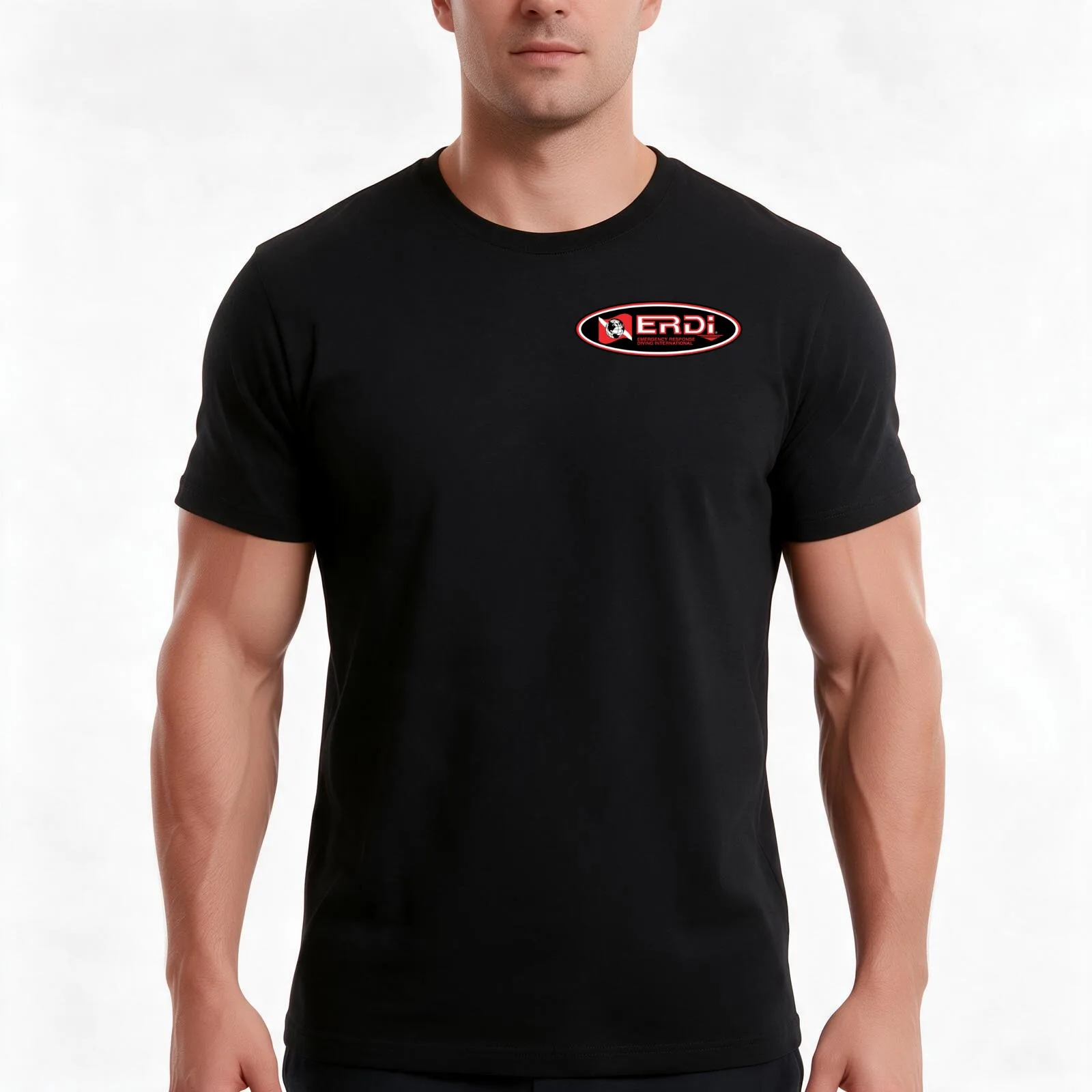 Emergency Response Diving International's Official (ERDI) Logo T-Shirt, Summer Casual Cotton Tee, Oversized Streetwear Tops