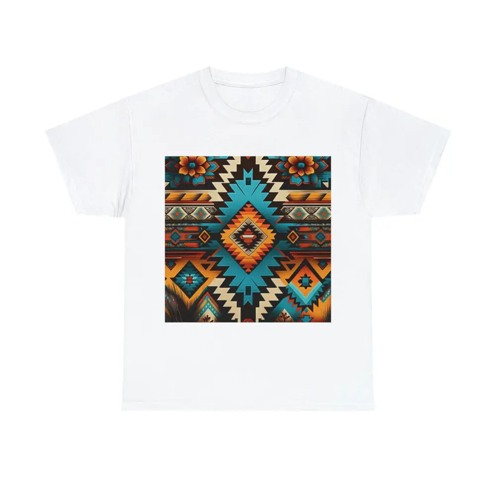 Southwestern Navajo Print Aztec Colorful Anime Graphic T-shirts For Men Clothing Women Short Sleeve Tees  Unisex Summer