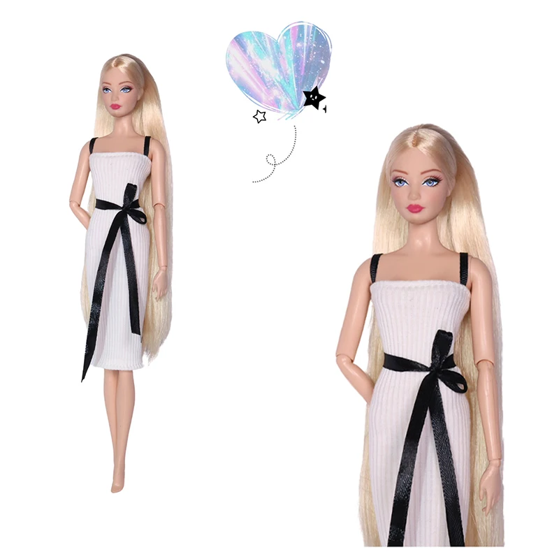 Fashion Doll Clothes Slim Fit Dress For 30cm 1/6  Supermodel Girls Doll Accessories European Female Elegant Skirt Dress Up Toys