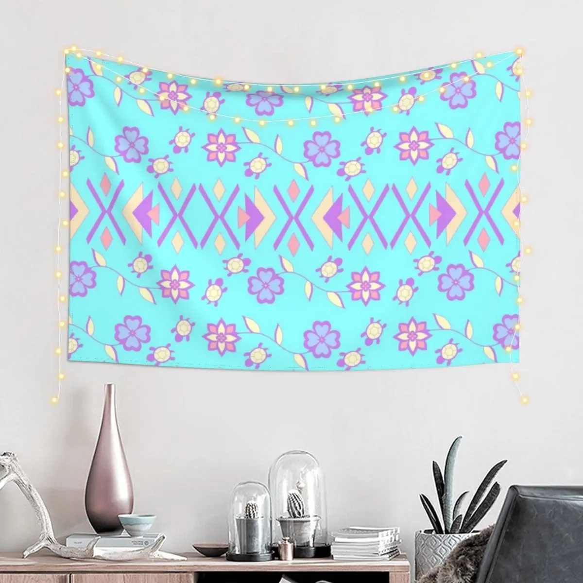 

Blue Pastel Turtle Floral Tapestry Decor For Room Bedrooms Decor Room Decorations Bedroom Decoration Tapestry