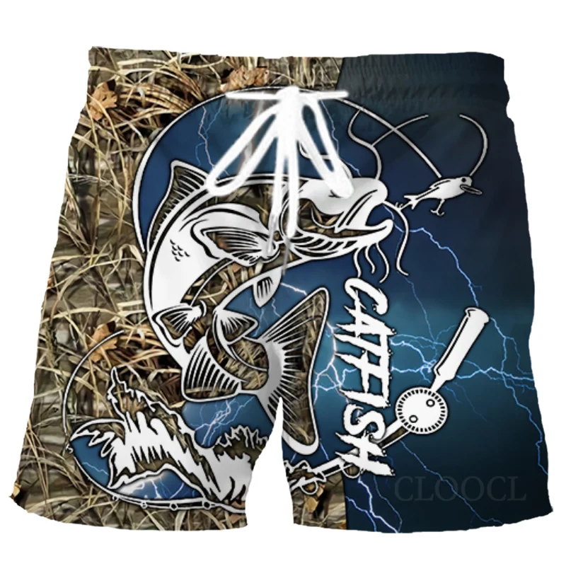 3D Carp Printed Beach Shorts Men 2022 Summer Harajuku Hip-hop Swimming Men's Shorts Unisex Loose Sports Five-point Shorts