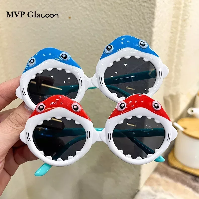 Cartoon Shark Shape Children Sunglasses UV Protection Glasses Children's Photo Props Kids Party Birthday Party Accessory Eyewear