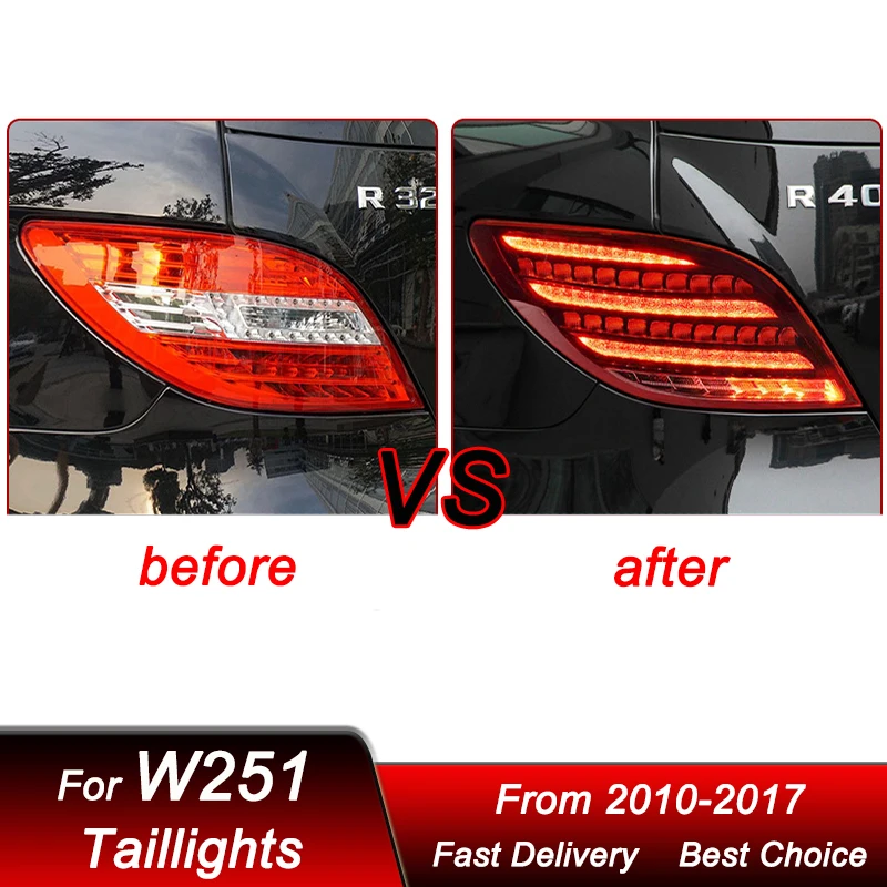 Car Tail Lights For Mercedes-Benz R Class W251 2010-2017 new style full LED Dynamic Turn Signal Light Tail Lamp Assembly