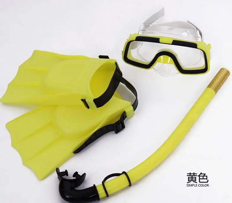الأطفال بدلة غطس الاطفال والعتاد العائمة الزعانف نظارات السباحة الغوص الجاف مجموعة زعانف تدريب الشباب