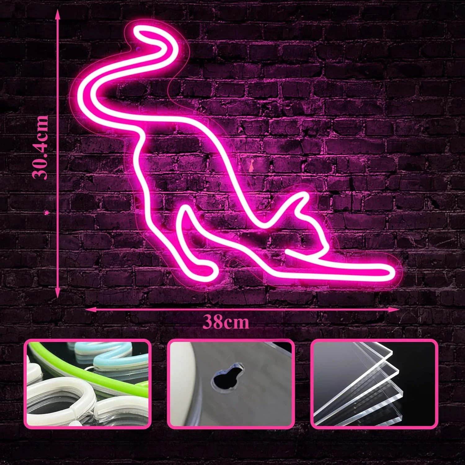 Cat Neon Sign Light LED Dimmable Cute Cat Animal LED Neon Light for Bars Christmas Weddings Birthday Parties Cat Lovers Gifts