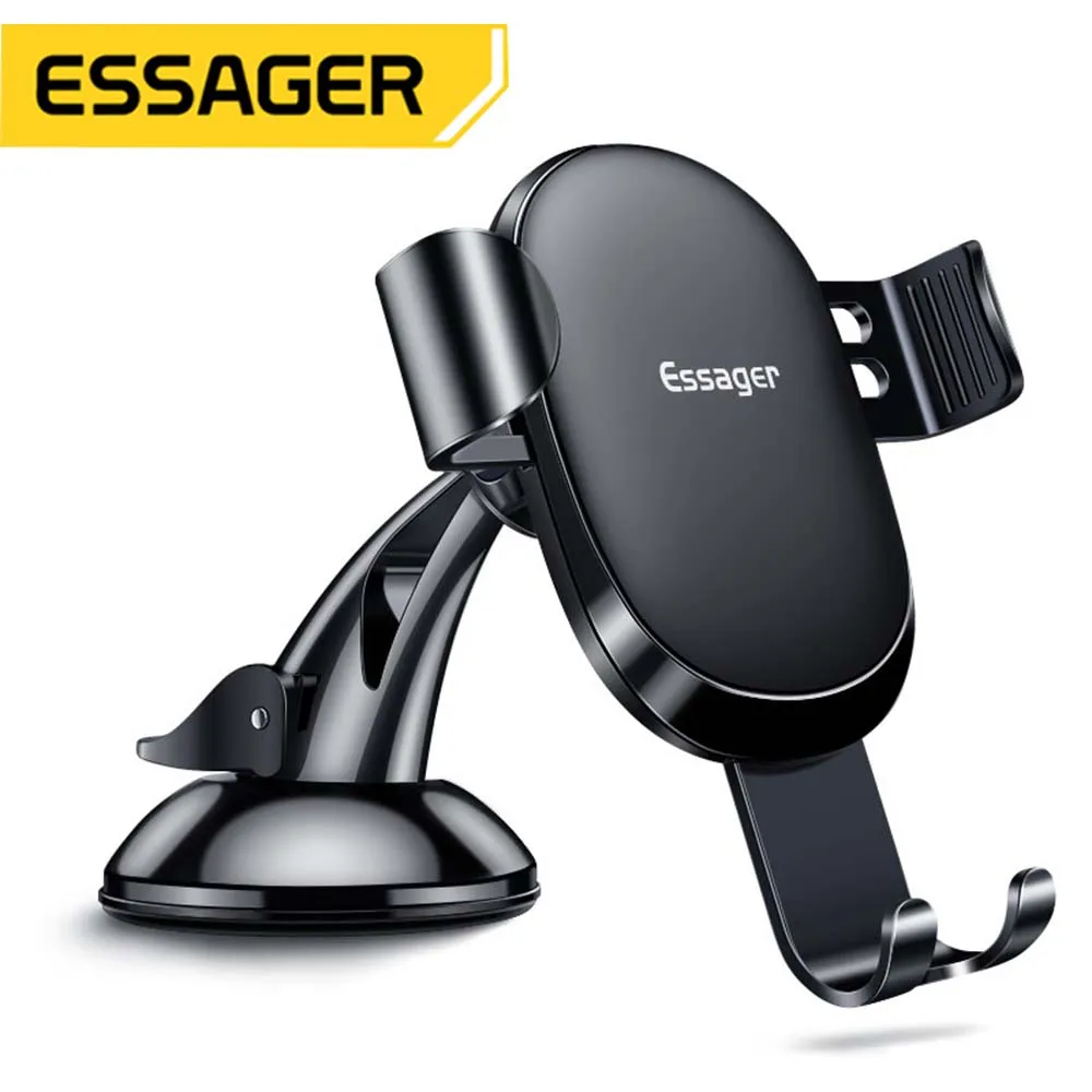 

Essager Gravity Car Phone Holder For Samsung Xiaomi Universal Mount Sucker Holder For Phone in Car Mobile Phone Holder Stand