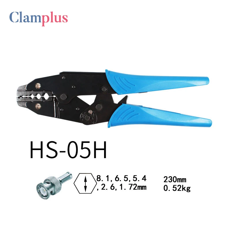 RG58 RG59 RG6 coaxial cable crimping tool also can use for crimp BNC SMA connectors high quality coaxial crimper