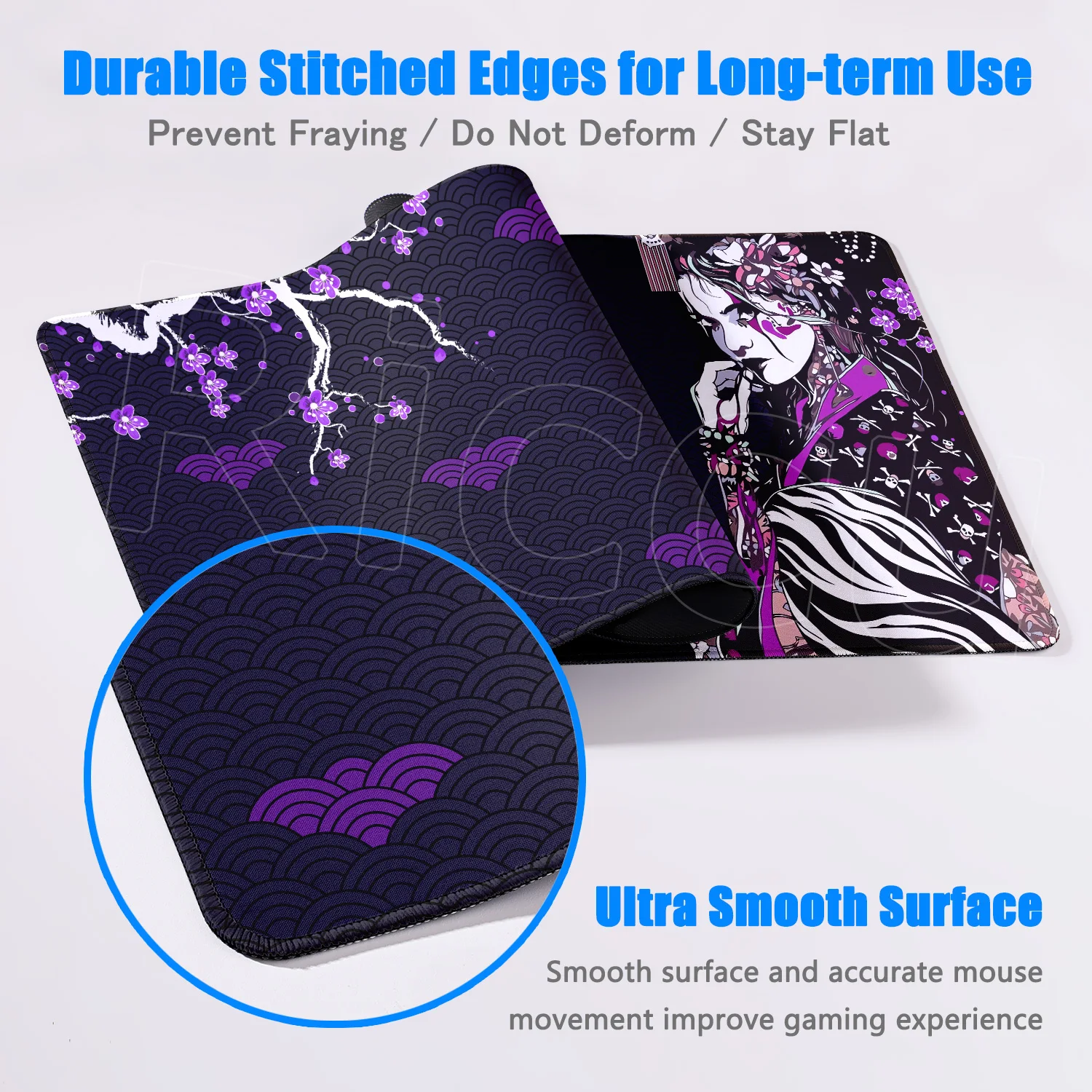 Новый японский игровой коврик для мыши Sakura, милый фиолетовый настольный коврик для девочек, Xxl, компьютерный офисный ковер, аксессуары для геймеров, коврик для мыши с вишневым цветком