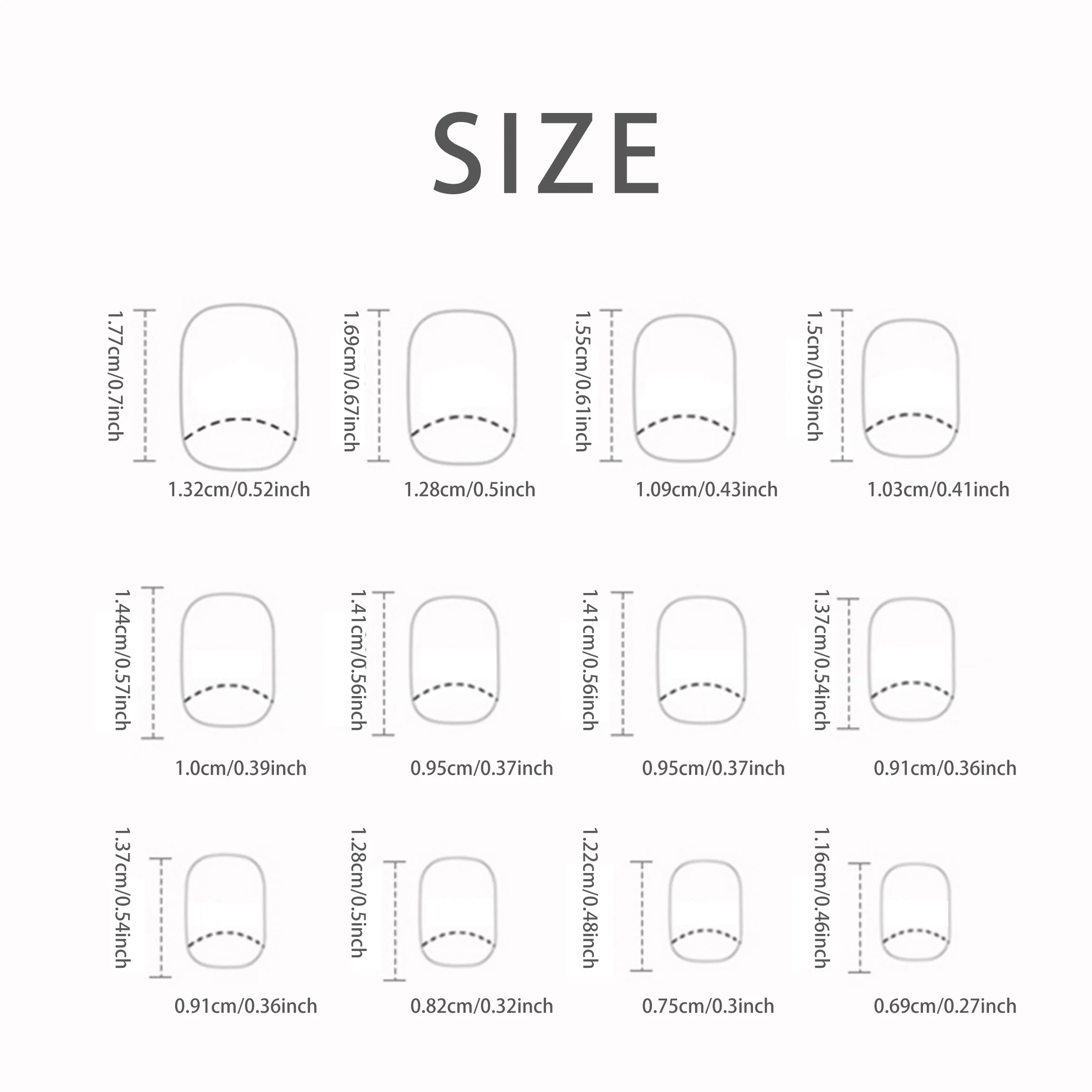 24 unghie floreali semplici corte sfumate francesi con 1 colla gelatinosa e 1 lima per unghie