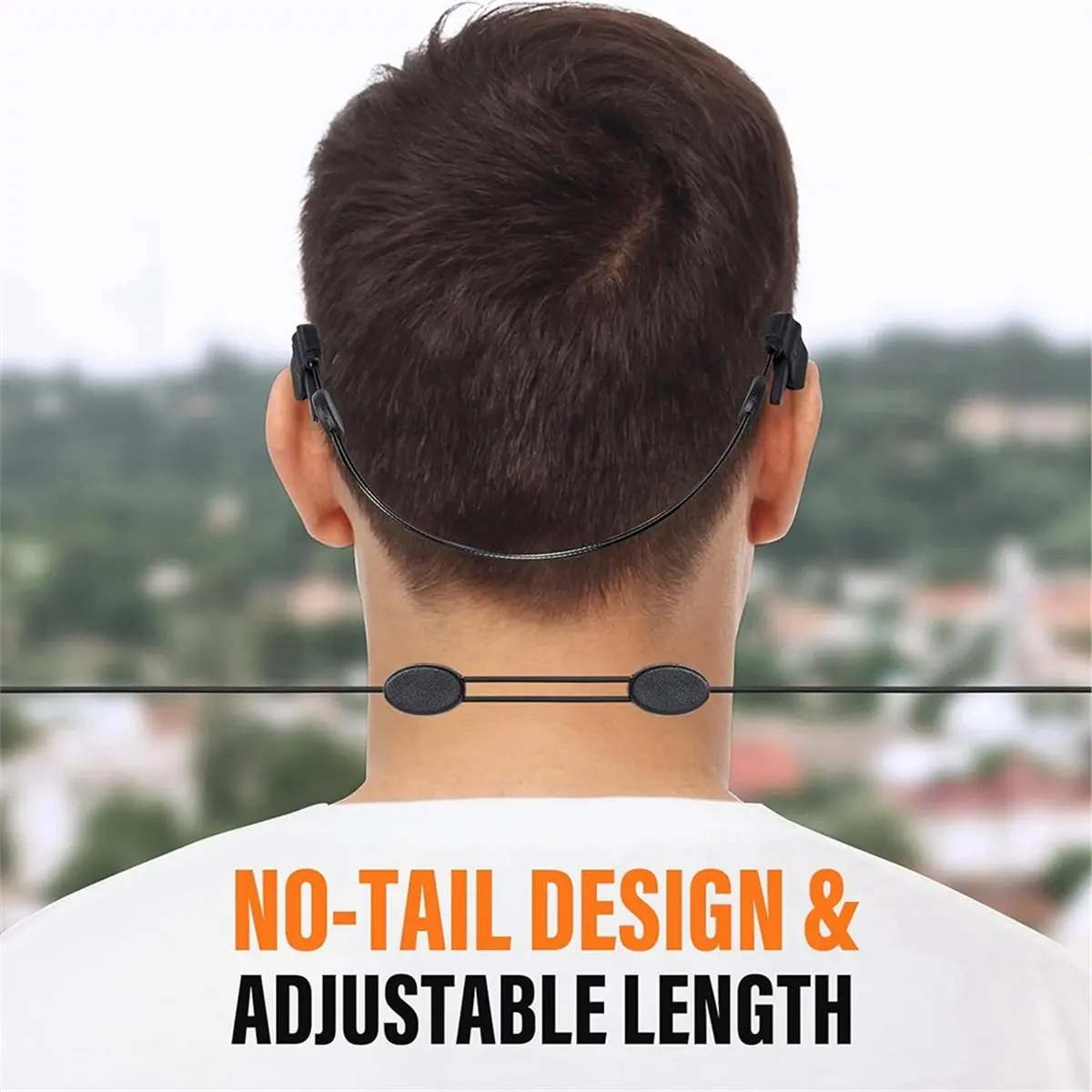 A49T Adjustable Glasses Strap 4 Pcs, Eyeglasses Retainer for Men Women, Sports Sunglasses Strap, Black Neck Lanyard Holder