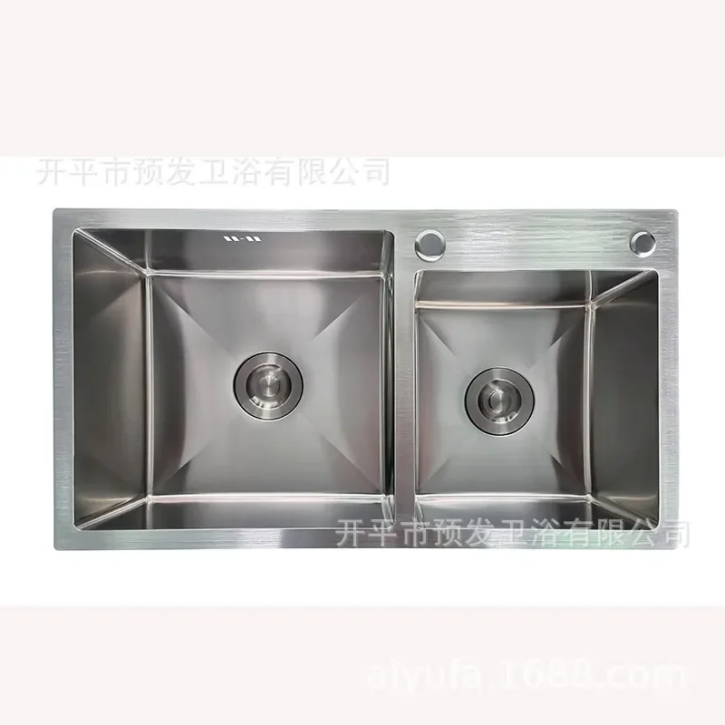 for Factory Direct Sales Kitchen Household 304 Stainless Steel Handmade Double Sink Thickened Kitchen Sink Vegetable Sink
