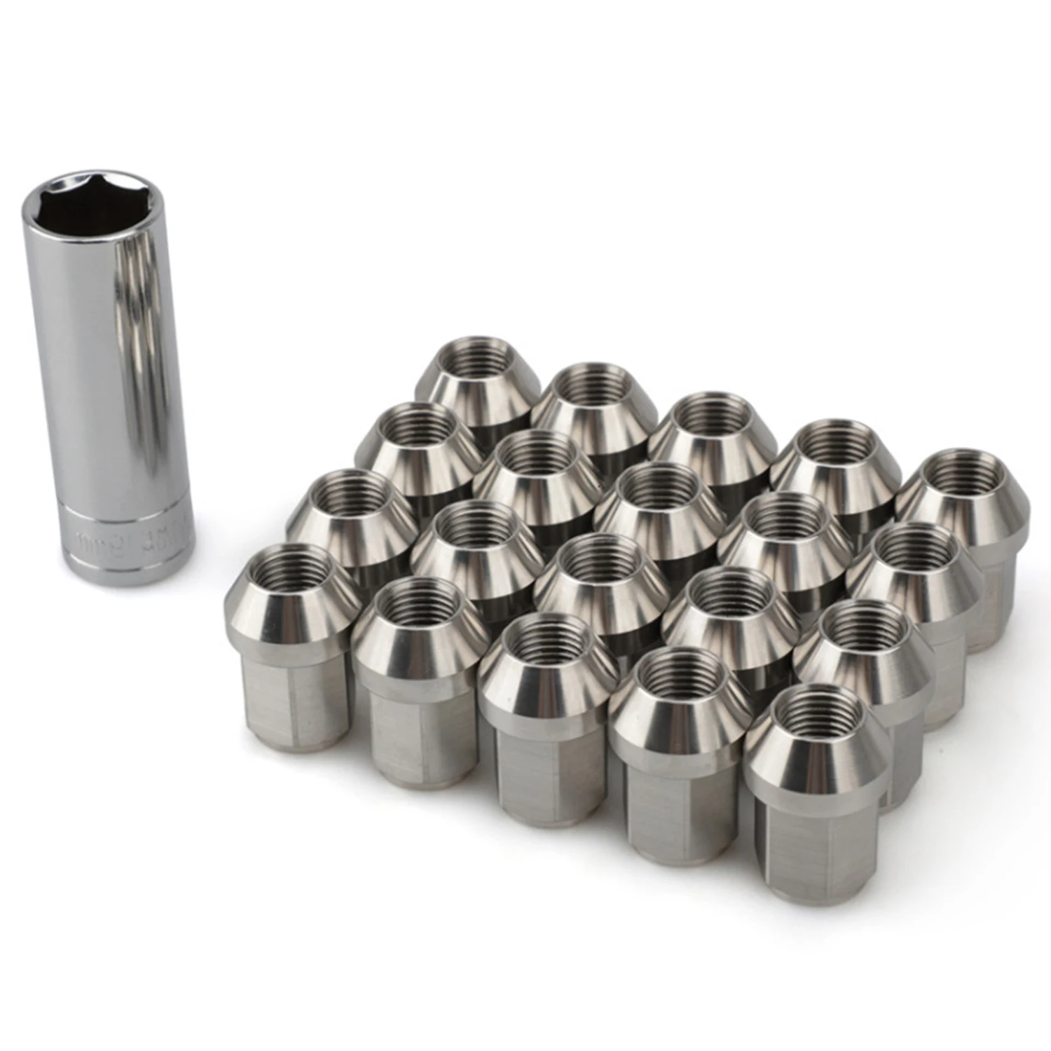 Set of 20 Wheel Nuts Hex 19mm Length 35mm M12*1.5 Stainless Steel Lug Nuts Auto  Replacement Parts