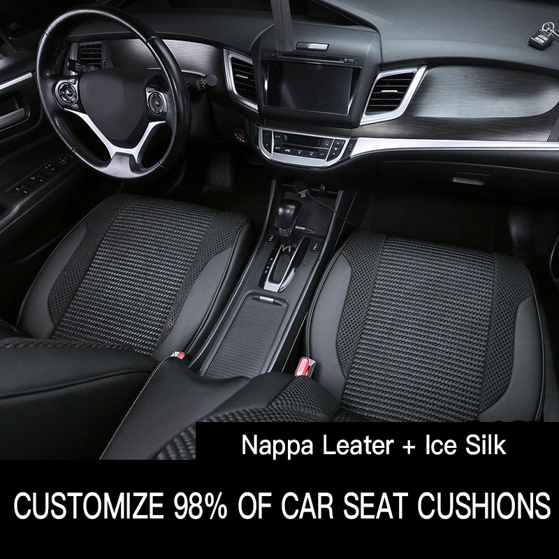 Maßgefertigte Autositzbezüge und Zubehör für 5-Sitzer, komplettes Set aus Eisseidenleder, speziell für über 98 % der Autositzbezüge – Detail 9