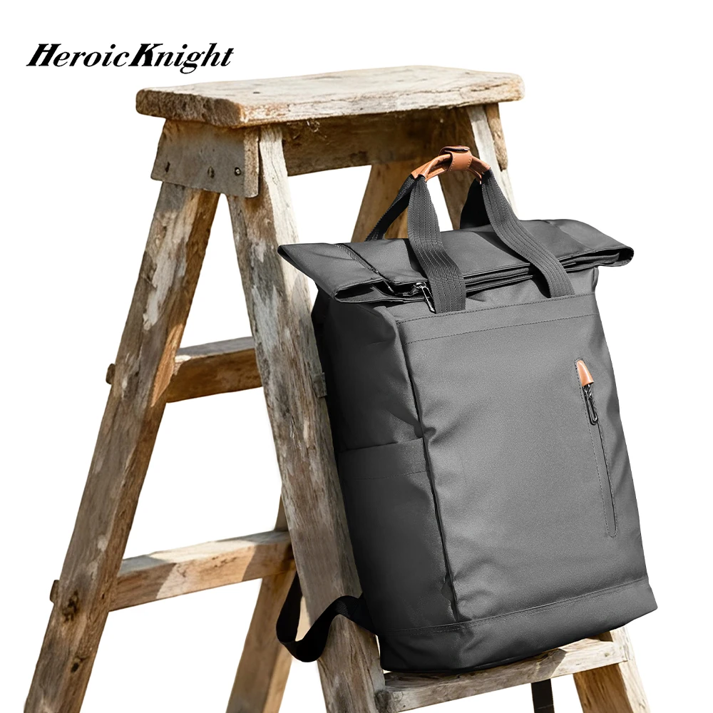 حقيبة ظهر للسفر للرجال من Heroic Knight قابلة للتوسيع حقيبة ظهر للأعمال الجامعية مقاس 15.6 بوصة حقيبة كمبيوتر محمول خارجية مقاومة للماء للمشي لمسافات طويلة