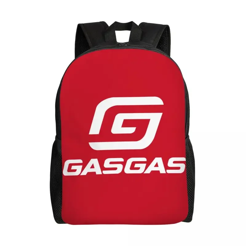 Personal isierte Gasgas Logo Rucksack Frauen Männer grundlegende Bücher tasche für College-Schult aschen