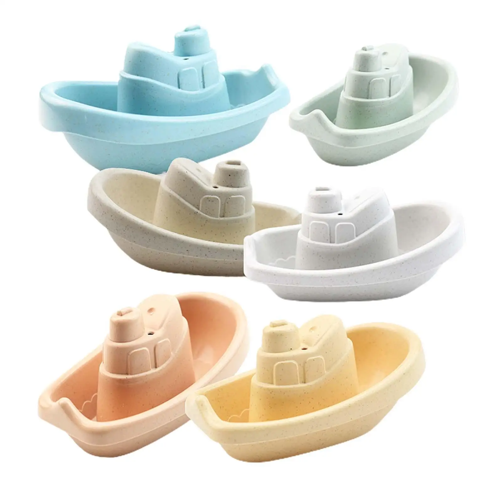 6x Floating Bathing Boats Durable Color Recognition Stacking Boat for Beach Sand