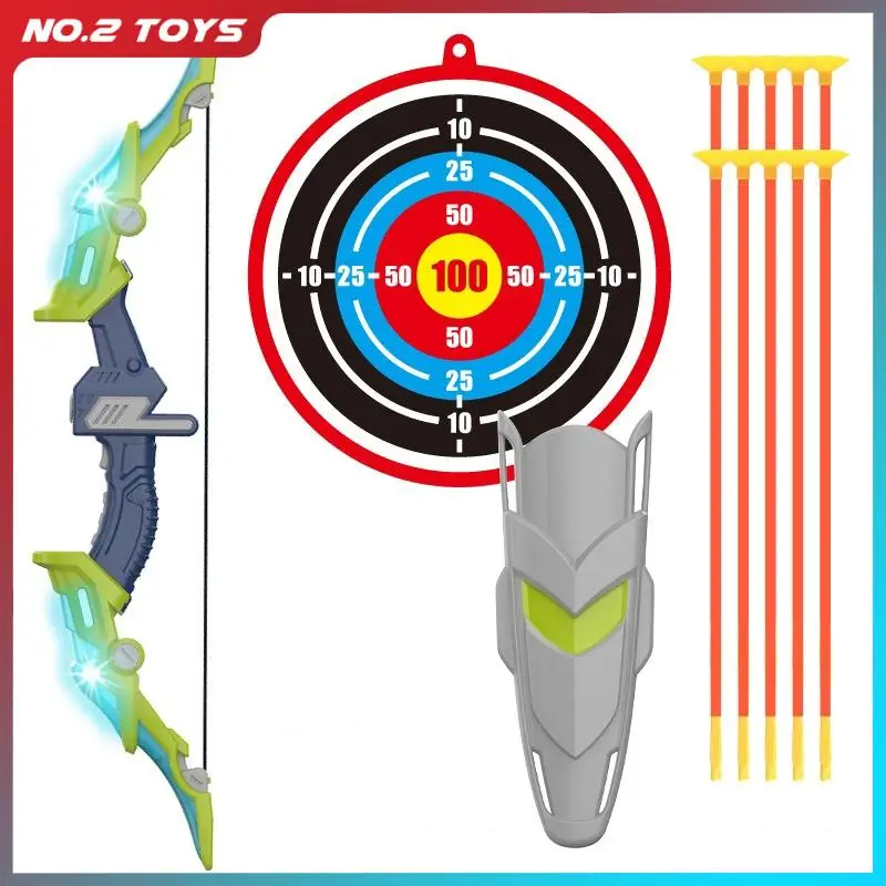 

Luminous Bow and Arrow Sets with 10 Sucker Arrows Kids Archery Outdoor Multiplayer Competition Sport Shooting Practice Toy Gift