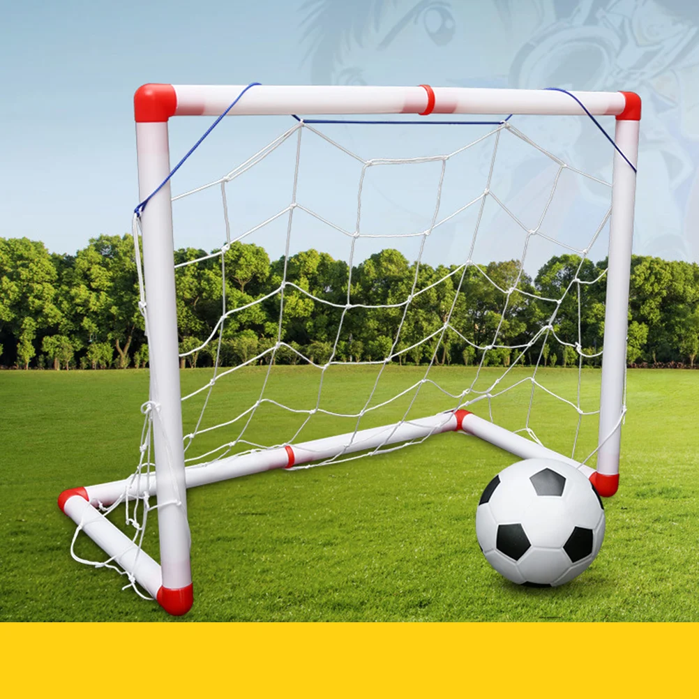 Portería de fútbol portátil de tamaño pequeño, juguetes, puerta de fútbol con red de pelota, bomba de aire para niños, objetivos de fútbol